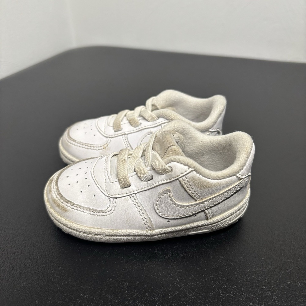 Nike Air Force 1 Low Crib White/White CK2201-100 Size 4c Booties Infant